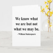 Shakespeare Quote 3a Karte (Gelbe Blume)