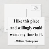 Shakespeare Quote 6a Postkarte (Vorne/Hinten)