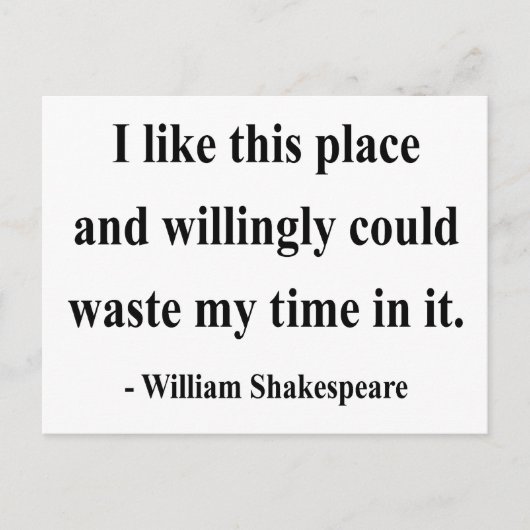 Shakespeare Quote 6a Postkarte (Vorderseite)