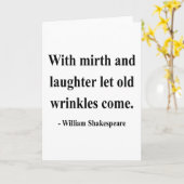 Shakespeare Quote 7a Karte (Gelbe Blume)