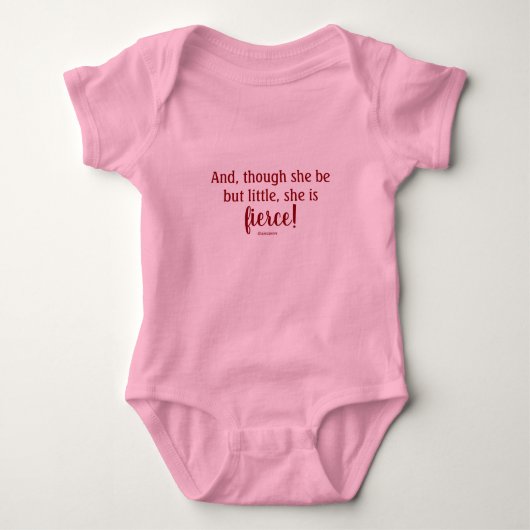 Shakespeare Quote Baby Bodysuit Baby Strampler (Vorderseite)