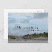 Shakespeare Quote Beach Szene Postkarte (Vorne/Hinten)