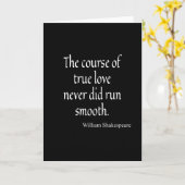 Shakespeare Quote Course of True Love Run Smooth Karte (Gelbe Blume)