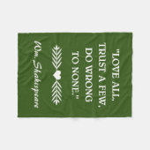 SHAKESPEARE QUOTE FLEECEDECKE (Vorderseite (Horizontal))