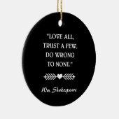 SHAKESPEARE QUOTE KERAMIK ORNAMENT (Rechts)