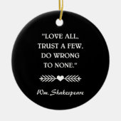 SHAKESPEARE QUOTE KERAMIK ORNAMENT (Vorne)