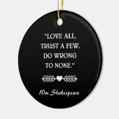 SHAKESPEARE QUOTE KERAMIK ORNAMENT (Links)