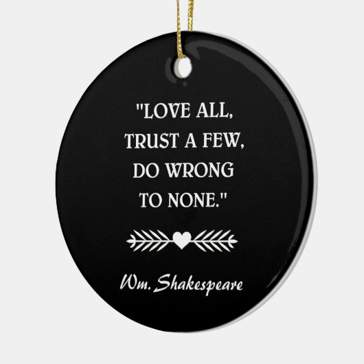 SHAKESPEARE QUOTE KERAMIK ORNAMENT (Links)