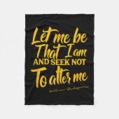 Shakespeare Quote Much Ado About Nothing Gift Play Fleecedecke (Vorderseite)