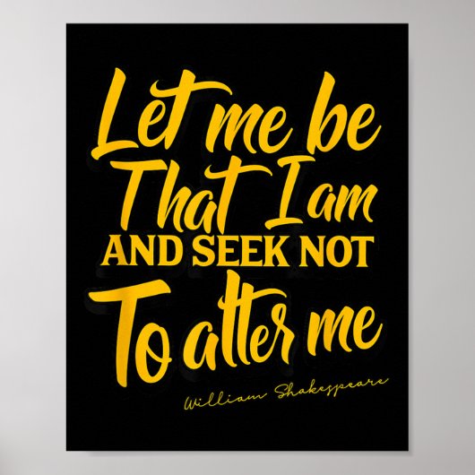 Shakespeare Quote Much Ado About Nothing Gift Play Poster (Vorne)