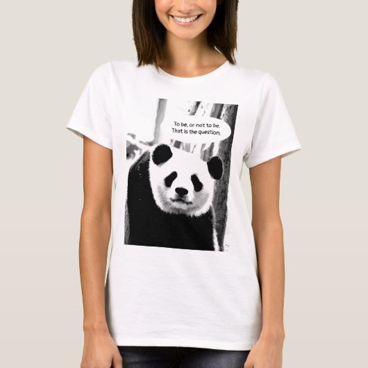 Shakespeare Quote Panda Bär individuell anpassbare T-Shirt (Vorderseite)