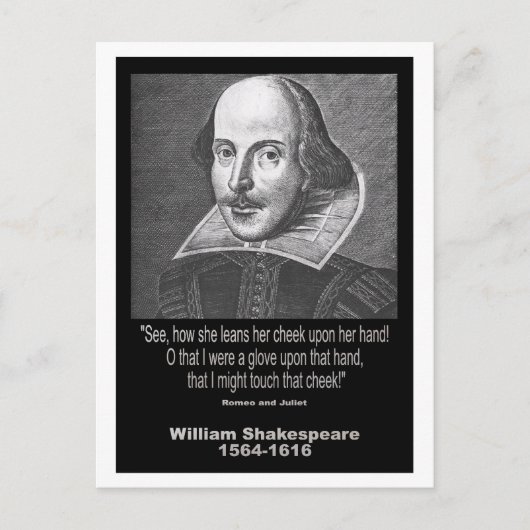 Shakespeare Quote ~ Romeo und Julia Postkarte (Vorderseite)