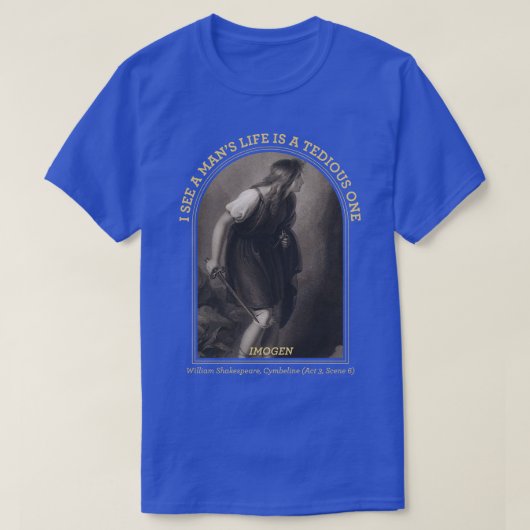 Shakespeare Renaissance Dichter Bücherei Englisch T-Shirt (Design vorne)