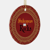 Shakespeare schaukelt Rot und Keramikornament (Rechts)