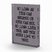 Shakespeare - So lange Männer...... | Fotoblock (Rechts)