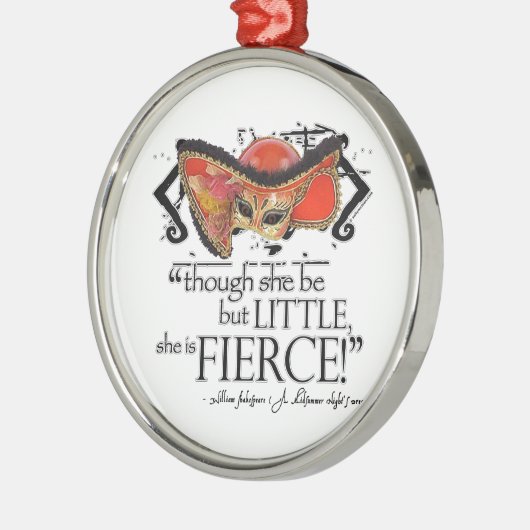 Shakespeare-Sommernachtstraum-heftiges Zitat Silbernes Ornament (Links)