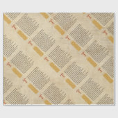 Shakespeare-Sonett 144 (CXLIV) auf Pergament Geschenkpapier (Flach)