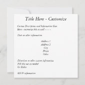 Shakespeare-Sonett # 18 Einladung (Rückseite)