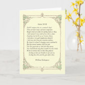 Shakespeare-Sonett # 18 Karte (Gelbe Blume)