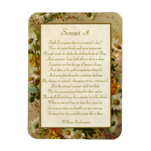 Shakespeare-Sonett 18 Magnet