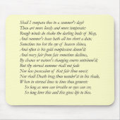 Shakespeare-Sonett # 18 Mousepad (Vorne)