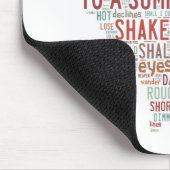 Shakespeare-Sonett 18 Mousepad (Ecke)