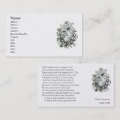 Shakespeare-Sonett # 18 Visitenkarte (Vorne/Hinten)