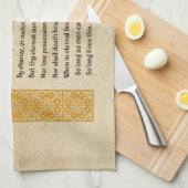 Shakespeare-Sonett 18 (XVIII) auf Pergament Küchentuch (Viertel Falte)