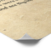 Shakespeare Sonett 2 Pergament Poster (Ecke)