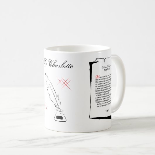 Shakespeare-Sonett 46 Kaffeetasse (VorderseiteRechts)
