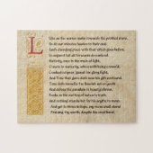 Shakespeare-Sonett 60 (LX) auf Pergament Puzzle (Horizontal)