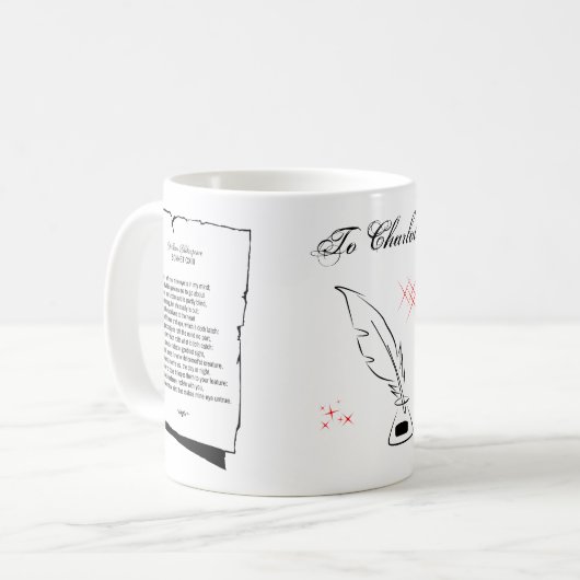 Shakespeare Sonnet 113 Kaffeetasse (Vorderseite Links)