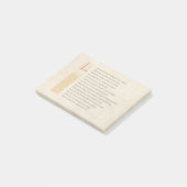 Shakespeare Sonnet 116 (CXVI) auf Pergament Post-it Klebezettel (angewinkelt)