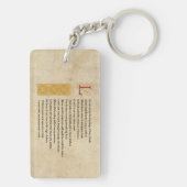 Shakespeare Sonnet 116 (CXVI) auf Pergament Schlüsselanhänger (Rückseite)