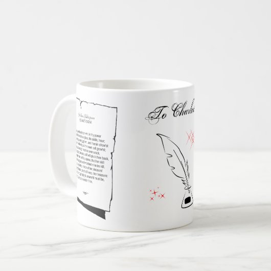 Shakespeare Sonnet 126 Kaffeetasse (Vorderseite Links)