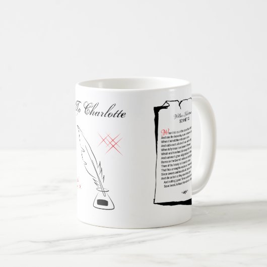 Shakespeare Sonnet 12 Kaffeetasse (VorderseiteRechts)