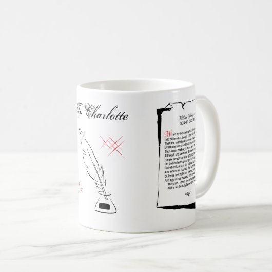 Shakespeare Sonnet 138 Kaffeetasse (VorderseiteRechts)