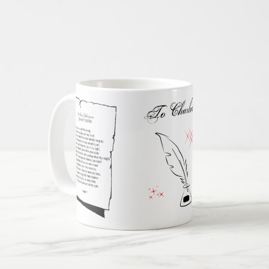 Shakespeare Sonnet 139 Kaffeetasse (Vorderseite Links)