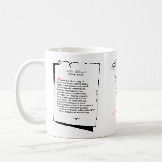 Shakespeare Sonnet 147 Kaffeetasse (Links)