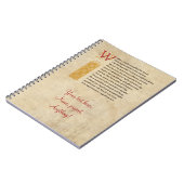 Shakespeare Sonnet 15 (XV) auf Pergament Notizblock (Linke Seite)