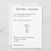 Shakespeare Sonnet # 18 Einladung (Rückseite)