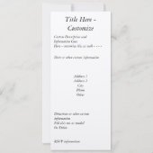 Shakespeare Sonnet # 18 Einladung (Rückseite)