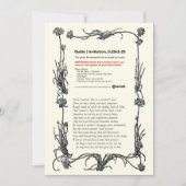 Shakespeare Sonnet # 18 Einladung (Vorderseite)