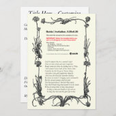 Shakespeare Sonnet # 18 Einladung (Vorne/Hinten)