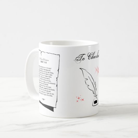 Shakespeare Sonnet 18 Kaffeetasse (Vorderseite Links)
