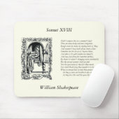 Shakespeare Sonnet # 18 Mousepad (Mit Mouse)