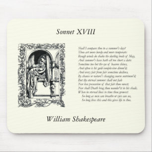 Shakespeare Sonnet # 18 Mousepad