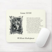 Shakespeare Sonnet # 18 Mousepad (Mit Mouse)