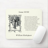 Shakespeare Sonnet # 18 Mousepad (Mit Mouse)