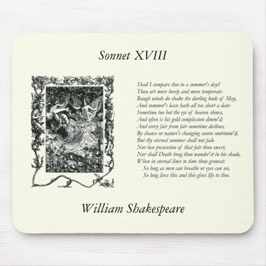 Shakespeare Sonnet # 18 Mousepad (Vorne)